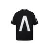 Balenciaga Oversized Short Sleeve Black T Shirt Letter Print White