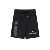 Balenciaga Shorts Black With Small White BB Monogram