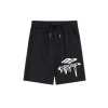 Balenciaga Shorts Black With White Monogram
