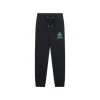 Balenciaga Trouser Sky Blue Text Print Pant Black