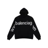 Balenciaga Hoodie Black With White Name Texted