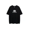 Balenciaga Oversized Black T Shirt With BB White Monogram