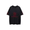 Balenciaga Oversized Black T Shirt With BB Red Monogram