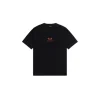 Balenciaga Black And Red Heart Short Sleeve T Shirt