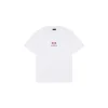 Balenciaga White And Red Heart Short Sleeve T Shirt