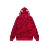 BAPE Camo Shark Full Zip Hoodie Red