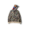 BAPE Shark Head Camouflage Full Zip Hoodie Green