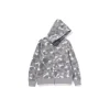 BAPE Shark Head Polka Dot Camouflage Full Zip Hoodie Gray