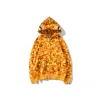 BAPE x Pubg collab Shark Head Camouflage Full Zip Hoodie Orange