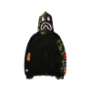 BAPE Shark Head Camouflage Full Zip Hoodie Black