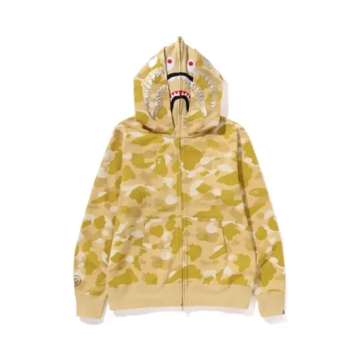 BAPE Shark Hooded Hoodie Yellow