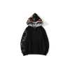 BAPE Shark Full Zip Double Hooded Hoodie Black