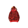BAPE Shark Full Zip Double Hooded Hoodie Camouflage Red