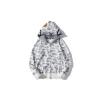 BAPE Shark Head Glow In The Dark Polka Dot Full Zip Double Hooded Hoodie Camouflage White M2