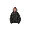 BAPE Shark Full Zip Double Hooded Hoodie Camouflage Black