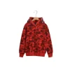 BAPE Shark Head Glow In The Dark Polka Dot Full Zip Double Hooded Hoodie Camouflage Red