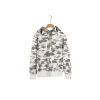 BAPE Shark Head Glow In The Dark Polka Dot Full Zip Double Hooded Hoodie Camouflage White With Gray Dot