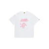 BAPE Pink Ape Monogram T Shirt White