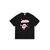 BAPE Pink Ape Monogram T Shirt Black