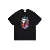 BAPE A Bathing Ape T Shirt Black With Cyber Neon Monogram