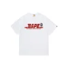 BAPE A Bathing Ape T Shirt White With Red Bape Text