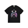 BAPE Camo Shark Face Black T Shirt Purple Design