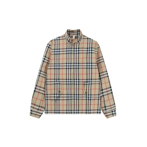 Burberry Check Harrington Jacket Lichen Beige