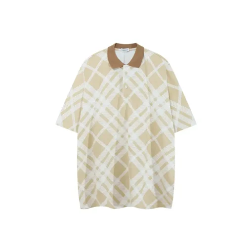 Burberry Beige Cheack Harrington Polo T Shirt