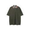 Burberry Cheack Harrington Polo T Shirt Olive Green