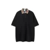 Burberry Cheack Harrington Polo T Shirt Black