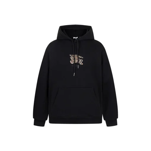 Burberry Polo Monogram Hoodie Black