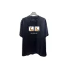 Burberry Deer Print Cotton T Shirt Black