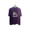 Burberry Equestrian Knight Design Cotton T Shirt Purple