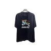 Burberry Equestrian Knight Design Cotton T Shirt Black