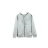 Burberry Zipper Hooded Hoodie Gray