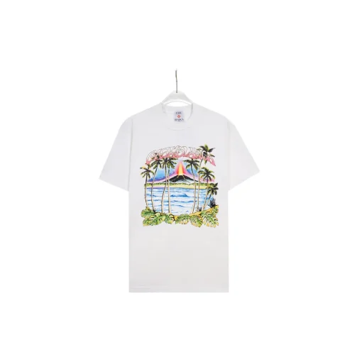 CASABLANCA Ocean Volcano Veiw T Shirt White
