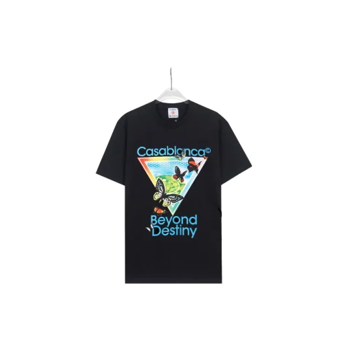 CASABLANCA Beyond Destiny Butterfly Printed T Shirt Black