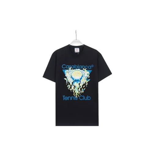 CASABLANCA Tennis Ball Logo T Shirt Black