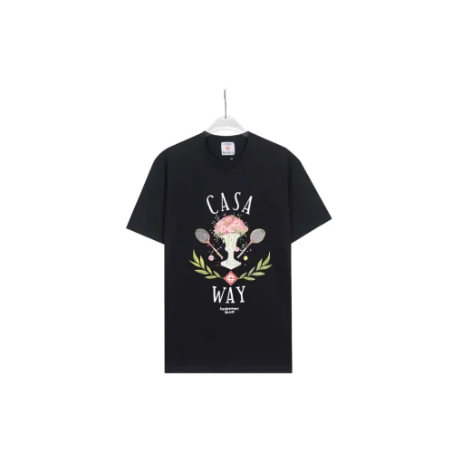 CASABLANCA Tennis Logo T Shirt Black