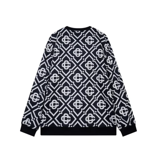 Casablanca 3D Monogram Black And White Sweatshirt