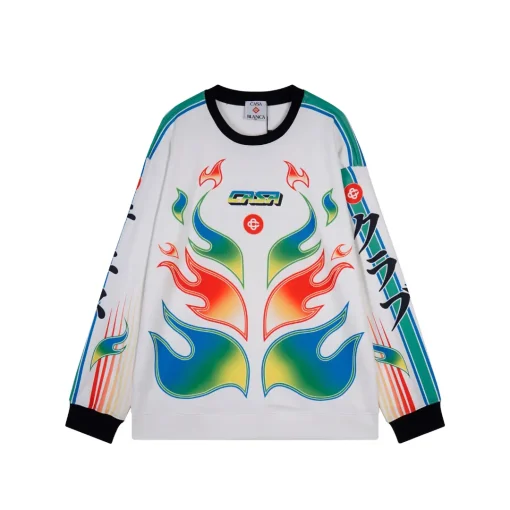 Casablanca Blazing Monogram Sweatshirt White