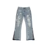 Gallery Dept. White With Faded Gray Jeans With Frayed Hem