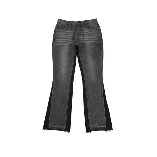 Gallery Dept. Gray Flared Jeans Frayed Hem