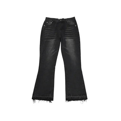 Gallery Dept. Black Flared Jeans Frayed Hem
