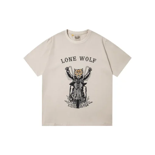 GALLERY DEPT. Lone Wolf Printed T Shirt Light Archival Off White