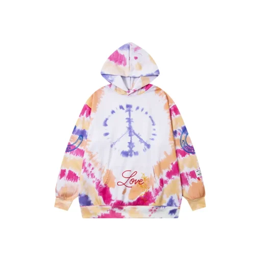 Gallery Dept. Peace Love Hoodie Multicolour Tie Dye Pattern