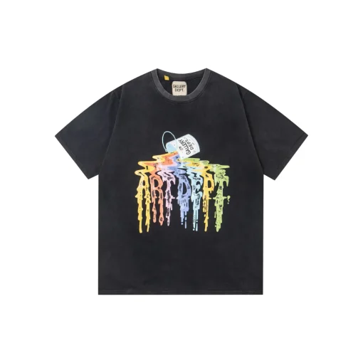 GALLERY DEPT. Dripping Paint Monogram T Shirt Black