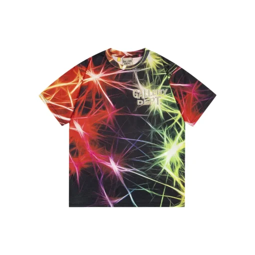GALLERY DEPT. T Shirt Black With Multicolour Abstract Spark Graphic Print