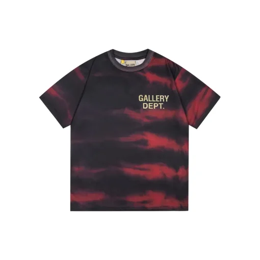 GALLERY DEPT. Exploited T Shirt Black With Red Tie Dye
