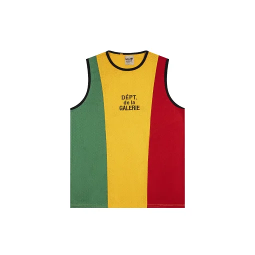 GALLERY DEPT. Sleeveless Basketball T Shirt Red Green Yellow